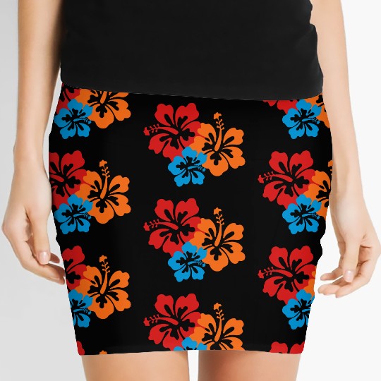 Icon Hibiscus Flowers 2b Women's Mini Skirts