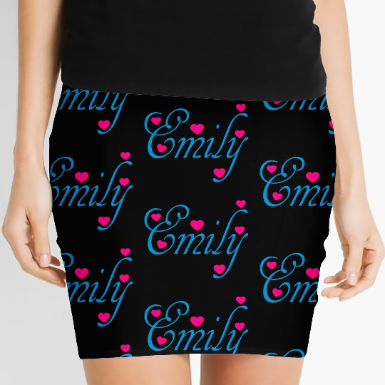 ♥ټI Love Emily-Vector Cute Confession Designټ♥ Women's Mini Skirts