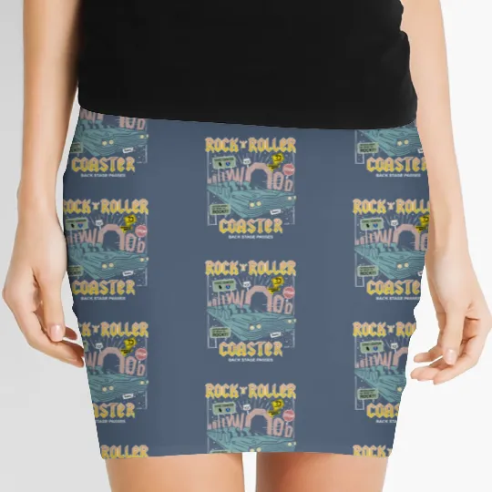 Disney Rock N Roller Coaster  Women's Mini Skirts, Vintage Disney Hollywood Studios Women's Mini Skirts, Disney World Women's Mini Skirts