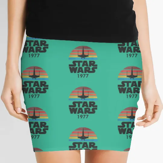 Star Wars 1977 Women's Mini Skirts, Star Wars Women's Mini Skirts, Disney Star Wars Women's Mini Skirts, Disney Women's Mini Skirts
