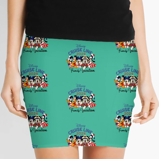 Custom Disney Cruise Women's Mini Skirts, 2024 Disney Cruise Family Women's Mini Skirts
