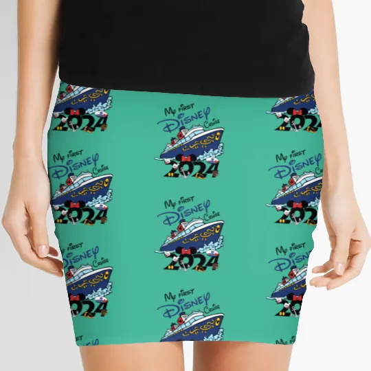 My First Disney Cruise 2024 Women's Mini Skirts, Disney Family Cruise Women's Mini Skirts