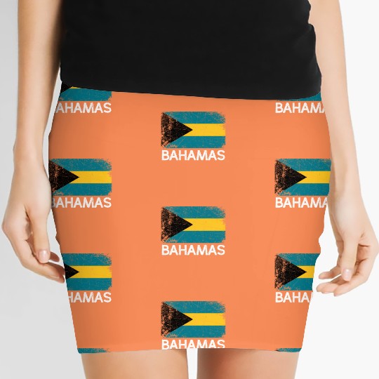 Bahamian Flag Made In Bahamas Women's Mini Skirts