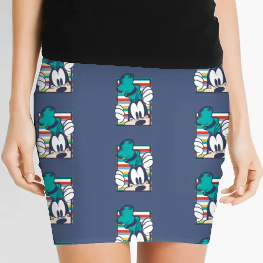 Goofy Women's Mini Skirts, Retro Goofy Women's Mini Skirts, Cute Goofy Women's Mini Skirts, Goofy Face Women's Mini Skirts, Disney Goofy Women's Mini Skirts, Retro Disney Women's Mini Skirts