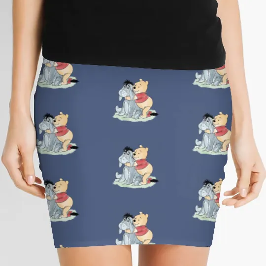 Pooh and Eeyore Women's Mini Skirts, Winnie The Pooh, Disney Women's Mini Skirts