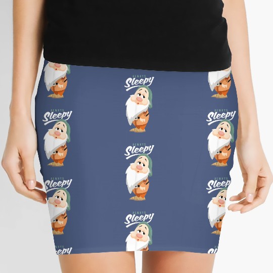 Disney Snow White And The Seven Dwarfs Always Sleepy Women's Mini Skirts, WDW Magic Kingdom Disneyland Family Vacation Birthday Gift