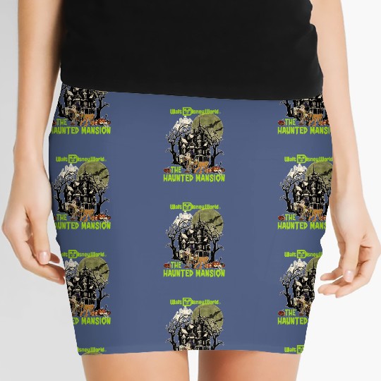 Vintage Disney Haunted Mansion Women's Mini Skirts, The Haunted Mansion Map Women's Mini Skirts