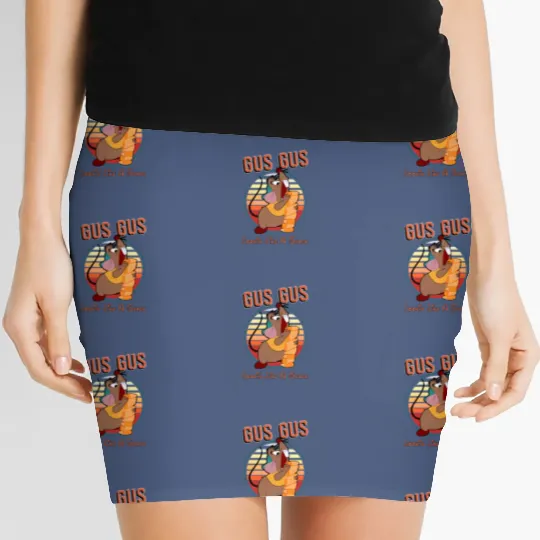 Disney Gus Gus The Mouse Women's Mini Skirts,  Unisex Women's Mini Skirts, Disney Gus Women's Mini Skirts