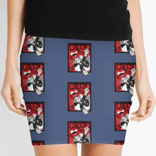 Donald Duck Punk Rock Disney Mickey Mouse Magic Kingdom Family  Women's Mini Skirts