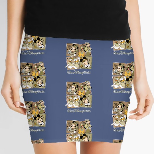 Disney Animal Kingdom Women's Mini Skirts, Mickey Animal Kingdom Women's Mini Skirts, Animal Kingdom Family Matching Women's Mini Skirts