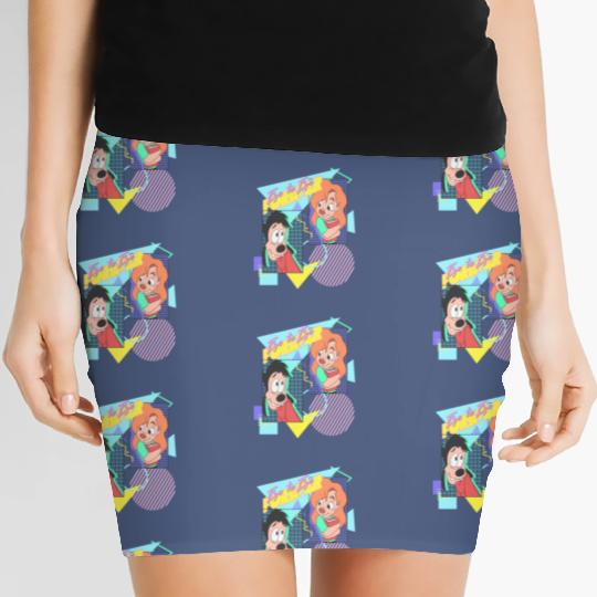 Retro 90s Disney A Goofy Movie Max Roxanne Eye To Eye Poster Women's Mini Skirts