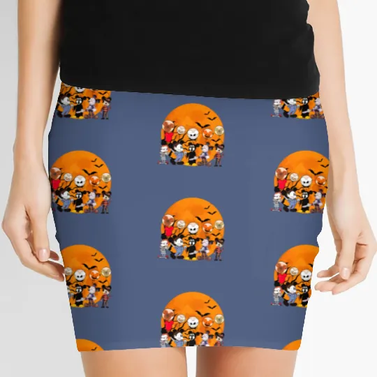 Disney Mickey Horror Characters Halloween Women's Mini Skirts