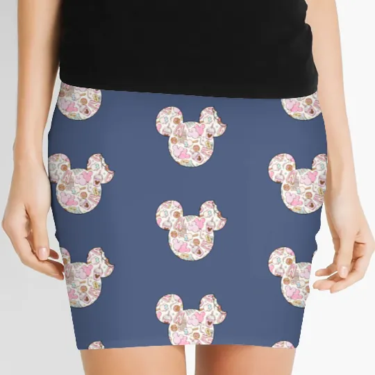 Retro Disneyland Snacks Family Women's Mini Skirts