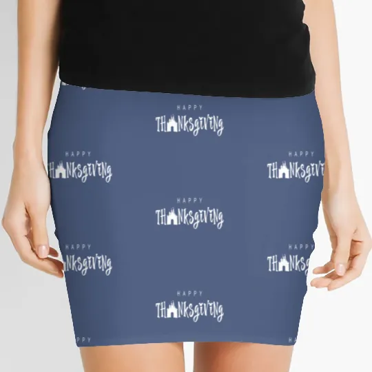 Happy Thanksgiving Disney Women's Mini Skirts