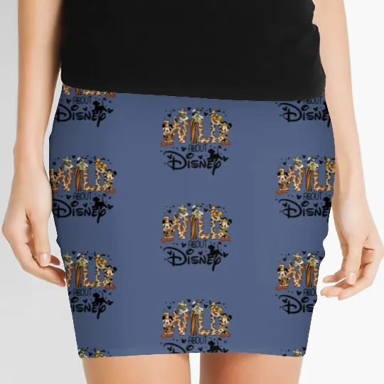 BM Retro Wild About Disney Women's Mini Skirts, Disney Animal Kingdom Women's Mini Skirts,