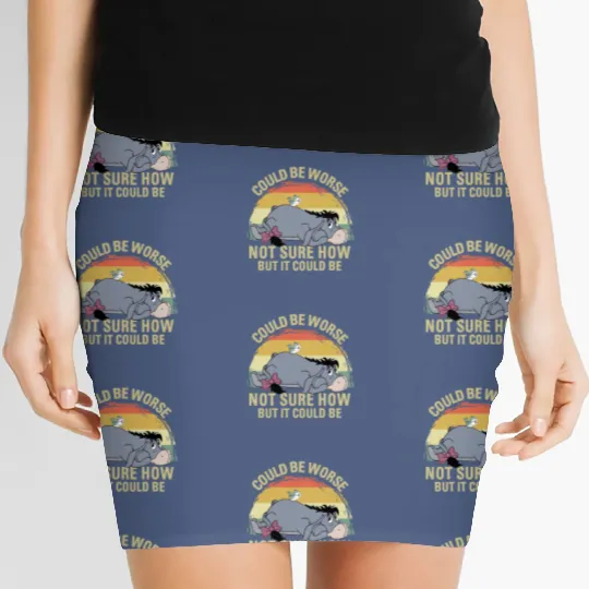 Eeyore Could Be Worse Not Sure How But It Could Be Women's Mini Skirts Winnie The Pooh Disney Women's Mini Skirts