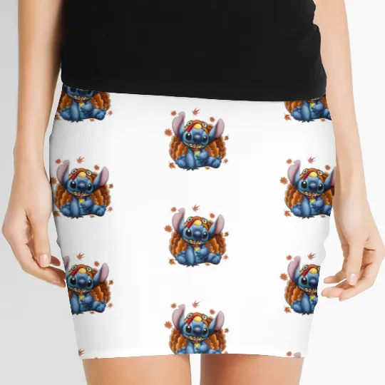 Disney Thanksgiving Turkey Stitch Women's Mini Skirts