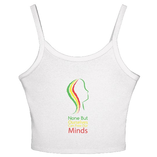 None but ourselves can free our mind - Bob Marley Women's Spaghetti Strap Tank Top