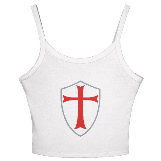 knights templar shield Women's Spaghetti Strap Tank Top