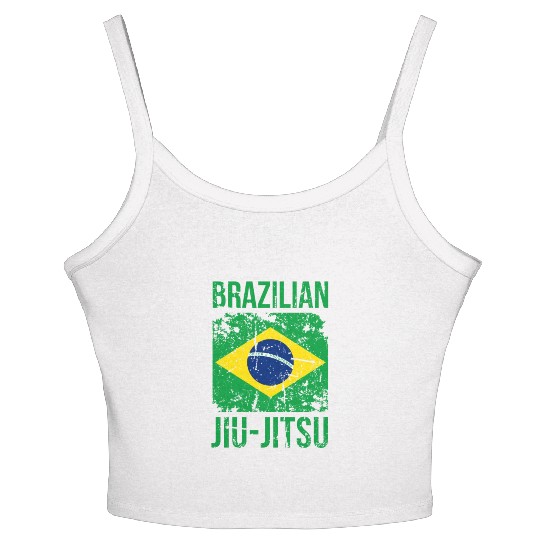 BJJ Brazilian Jiu Jitsu Flag Martial Arts Women's Spaghetti Strap Tank Top