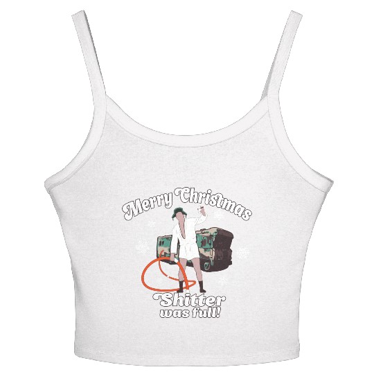 Cousin Eddie Shitter Was Full Women's Spaghetti Strap Tank Top