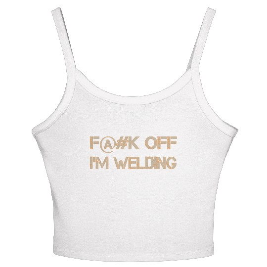 Fuck Off Tan-Orange Women's Spaghetti Strap Tank Top