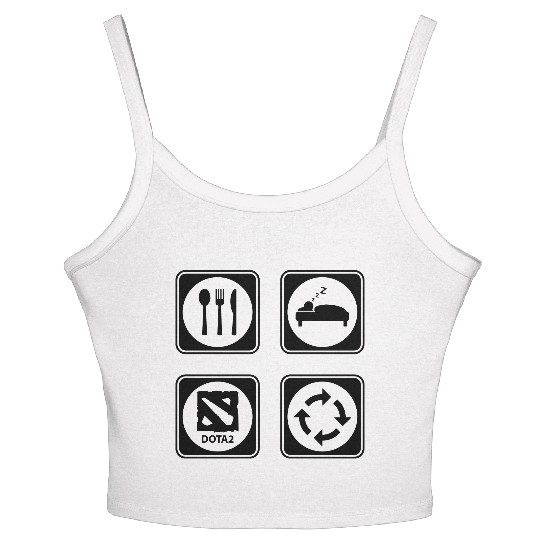Eat Sleep DOTA2 Repeat Women's Spaghetti Strap Tank Top
