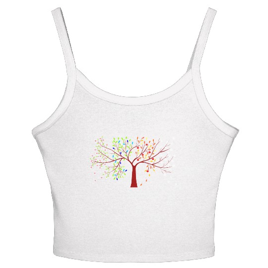 four seasons tree Women's Spaghetti Strap Tank Top