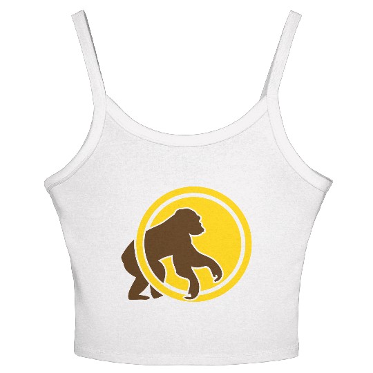 monkey gorilla chimpanzee Women's Spaghetti Strap Tank Top