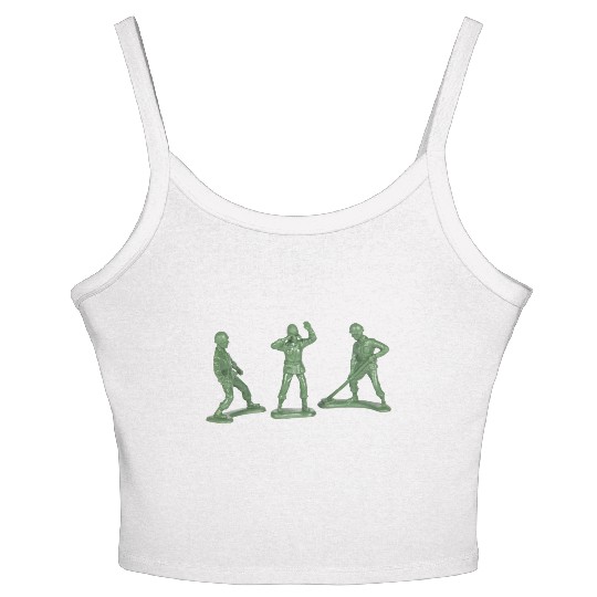3 GREEN ARMY MEN Women's Spaghetti Strap Tank Top