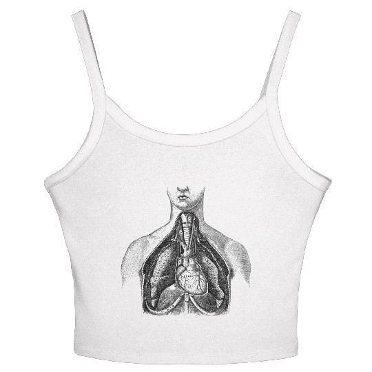Torso medical illustration Women's Spaghetti Strap Tank Top