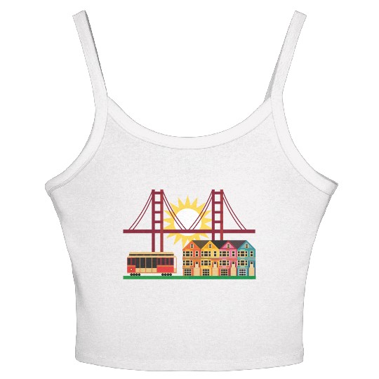 san francisco Women's Spaghetti Strap Tank Top