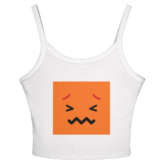 14 emoiji square 5 ai vectorstock 7799069 Women's Spaghetti Strap Tank Top