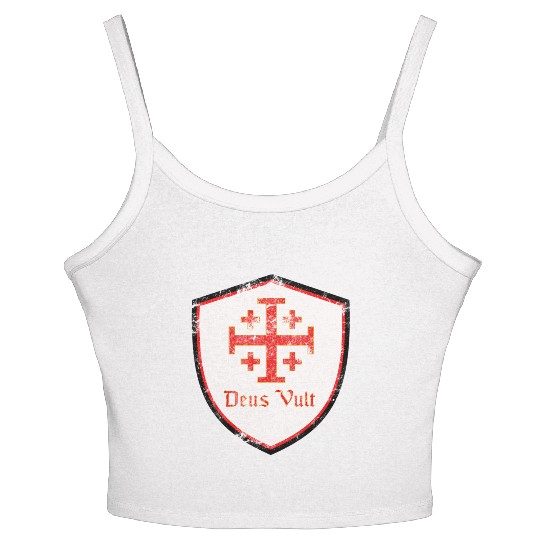 Deus Vult Women's Spaghetti Strap Tank Top