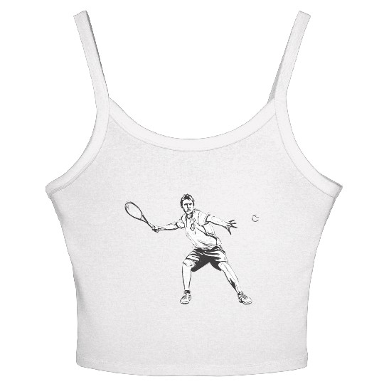tennis player Women's Spaghetti Strap Tank Top