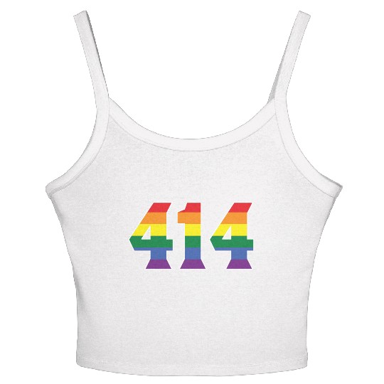 Gay Pride 414 Milwaukee Area Code Women's Spaghetti Strap Tank Top