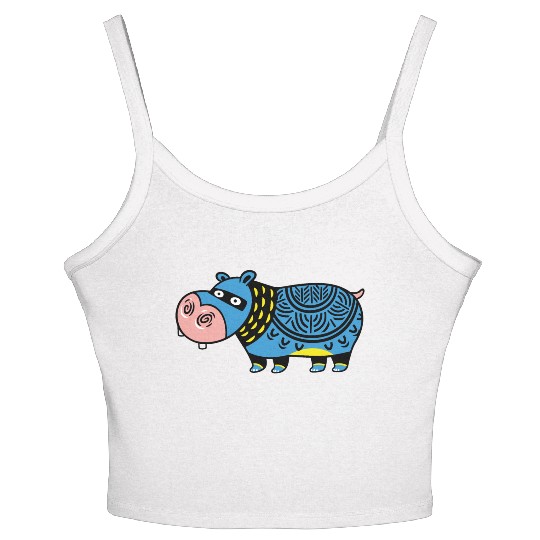 hippo Women's Spaghetti Strap Tank Top