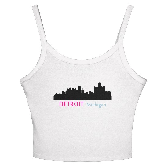 Detroit, Michigan Women's Spaghetti Strap Tank Top