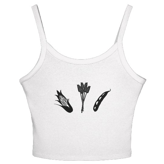 mais corn maize getreide veggie gemuese vegetables Women's Spaghetti Strap Tank Top
