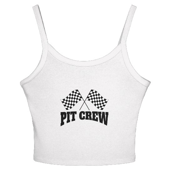 Pit Crew Racing Team Sports Racers Track Pit Stops Women's Spaghetti Strap Tank Top