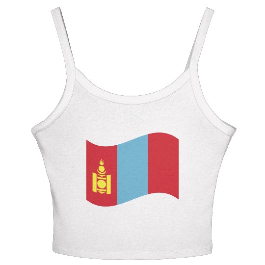 flag mongolia Women's Spaghetti Strap Tank Top