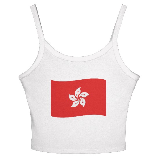 flag hong kong Women's Spaghetti Strap Tank Top