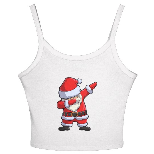 Dabbing santa claus Women's Spaghetti Strap Tank Top