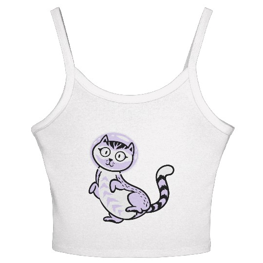 Space cat Women's Spaghetti Strap Tank Top