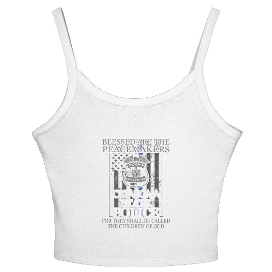 Oklahoma Highway Patrol Saint Michael Police Prayer Women's Spaghetti Strap Tank Top