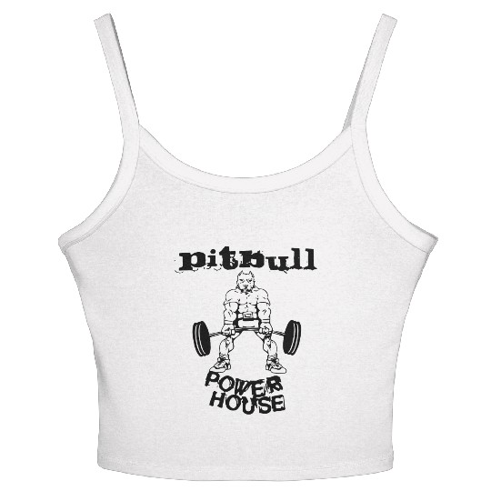 Pitbull Powerhouse Bodybuilding Workout Gym Women's Spaghetti Strap Tank Top