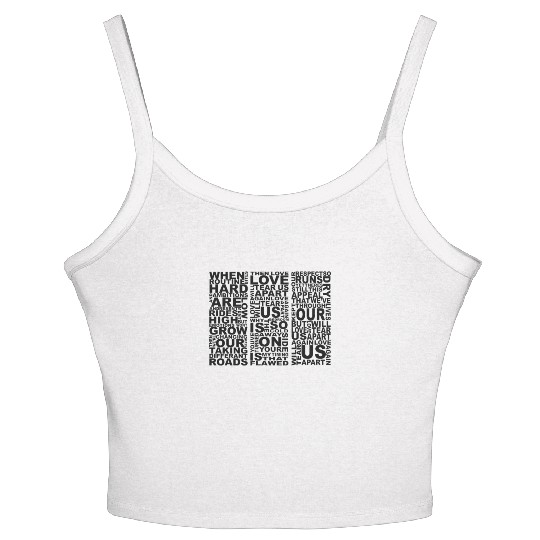 Joy Division Love Will Tear Us Apart Lyrics Women's Spaghetti Strap Tank Top