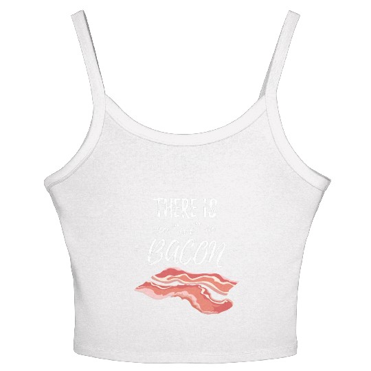 There Is No We In Bacon Women's Spaghetti Strap Tank Top