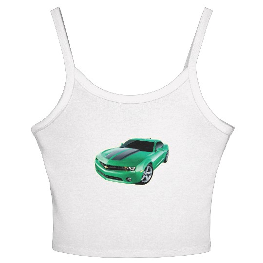 GREEN CHEVY CAMARO Women's Spaghetti Strap Tank Top