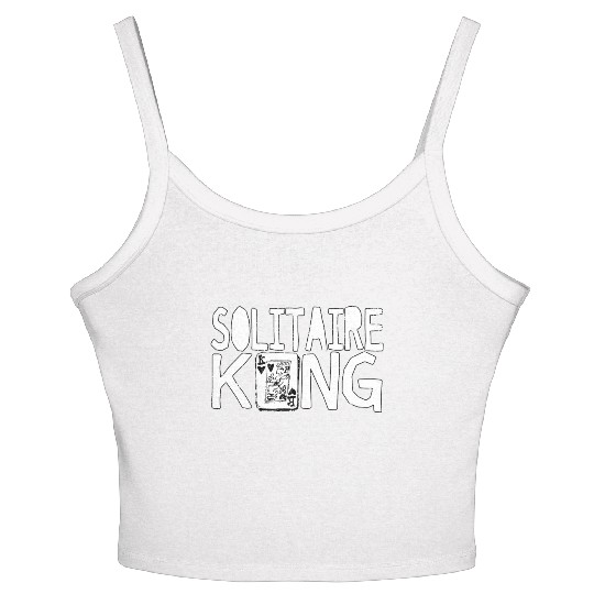 Solitaire King Card Games Fun Women's Spaghetti Strap Tank Top